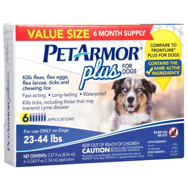 PETARMOR Plus For Dogs 23-44 pounds (6 Doses) – Five Star Supply